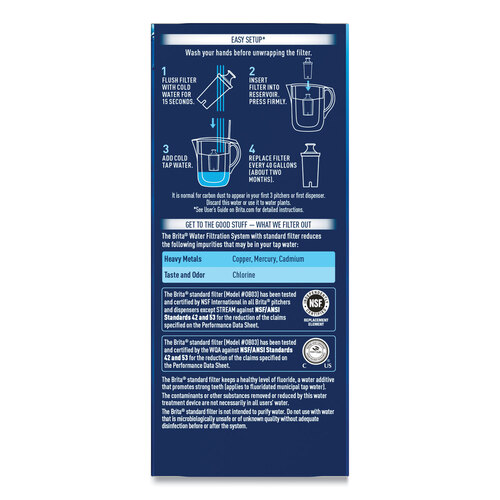 CLO35503CT - Clorox Professional - Water Filter Pitcher Advanced Replacement Filters, 3/Pack, 8 Packs/Carton