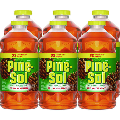 Multi-Surface Cleaner Disinfectant Concentrated, Pine Scent, 80 oz Bottle, 6/Carton