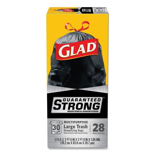 Glad® Drawstring Large Trash Bags - Clorox Professional 78966BX BX - Betty  Mills