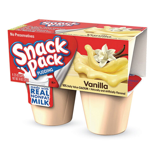 Conagra Foods Pudding Cups, Vanilla, 3.5 oz Cup, 48/Carton