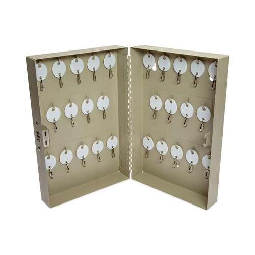 CNK500124 - ControlTek - Combination Lockable Key Cabinet, 28-Key, Metal, Sand, 7.75 x 3.25 x 11.5