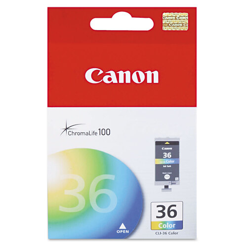 CNM1511B002 - Canon - CLI36 (CLI-36) Ink Tank, 100 Page-Yield, Tri-Color