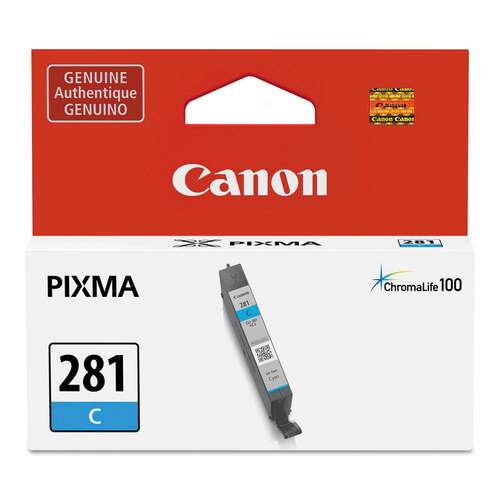 CNM2088C001 - Canon - 2088C001 (CLI-281) ChromaLife100+ Ink, 259 Page-Yield, Cyan