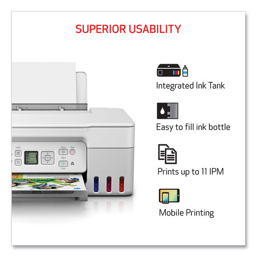CNM5805C022 - Canon - PIXMA G3270 Wireless MegaTank All-In-One Printer, Copy/Print/Scan, White
