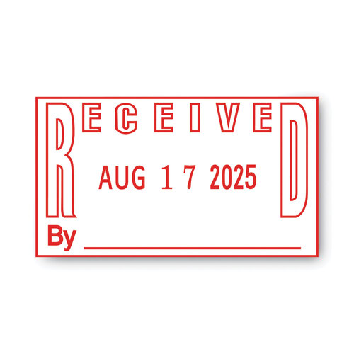 COS011092 - 2000 PLUS - ES Dater, RECEIVED + Date, 1 x 1.81, Red