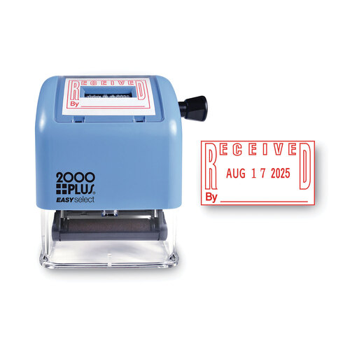 COS011092 - 2000 PLUS - ES Dater, RECEIVED + Date, 1 x 1.81, Red