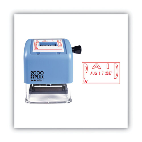 COS011093 - 2000 PLUS - ES Dater, PAID + Date, 1 x 1.81, Red