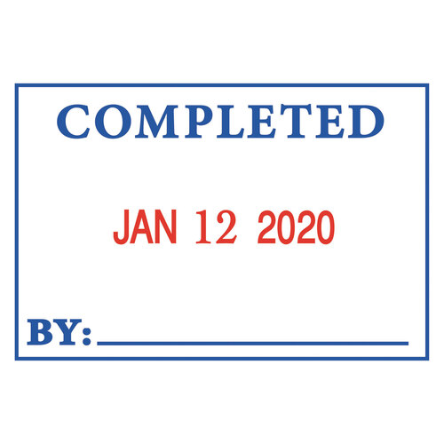 COS011098 - Consolidated Stamp - 4 in 1 e-Message Dater, 0.94 x 1.75, COMPLETED/EMAILED/ENTERED/SCANNED
