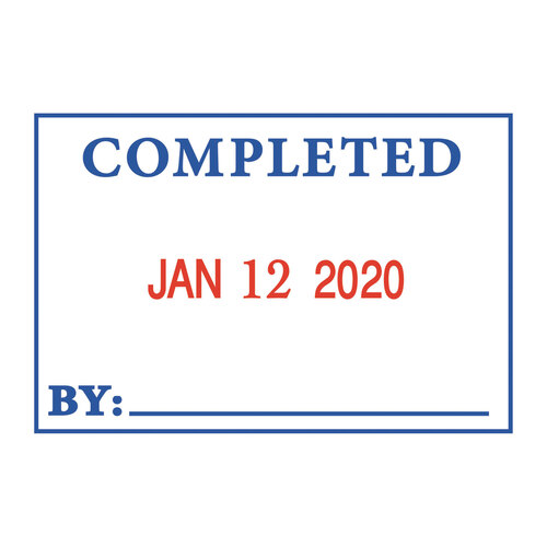 COS011098 - Consolidated Stamp - 4 in 1 e-Message Dater, 0.94 x 1.75, COMPLETED/EMAILED/ENTERED/SCANNED