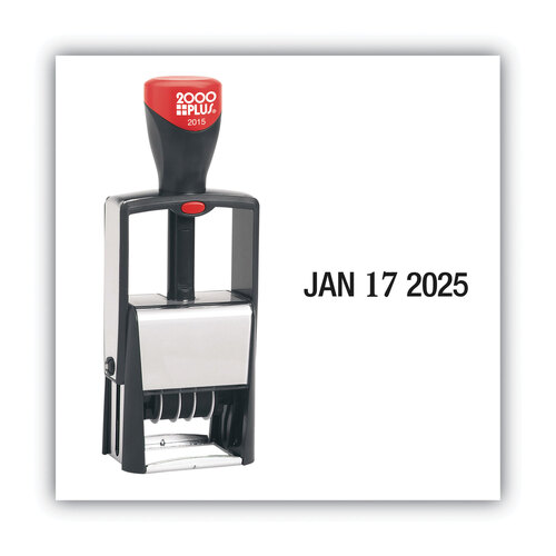 COS011200 - Consolidated Stamp - Self-Inking Heavy-Duty Line Dater with Microban, 1.25 x 0.63, Black
