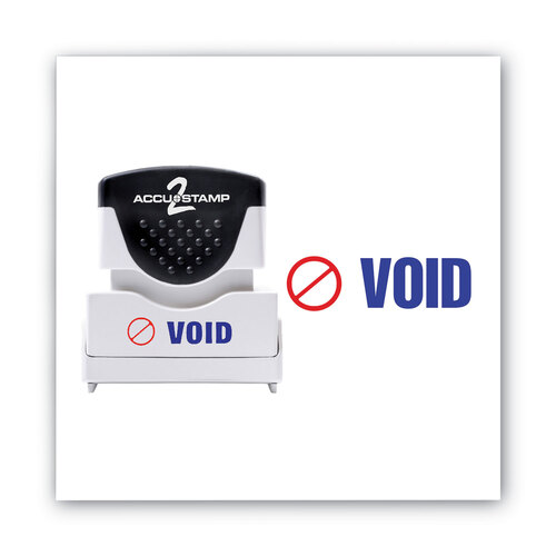 COS035539 - Consolidated Stamp - Pre-Inked Shutter Stamp, Red/Blue, VOID, 1.63 x 0.5