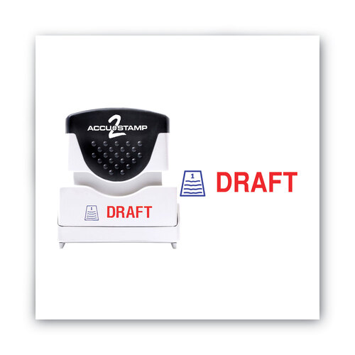 COS035542 - Consolidated Stamp - Pre-Inked Shutter Stamp, Red/Blue, DRAFT, 1.63 x 0.5