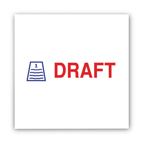 COS035542 - Consolidated Stamp - Pre-Inked Shutter Stamp, Red/Blue, DRAFT, 1.63 x 0.5