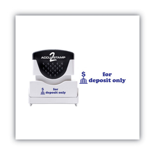 COS035601 - Consolidated Stamp - Pre-Inked Shutter Stamp, Blue, FOR DEPOSIT ONLY, 1.63 x 0.5