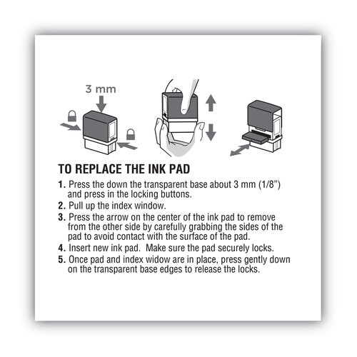 COS065467 - 2000 PLUS - Replacement Ink Pad for 2000PLUS 1SI20PGL, 1.63&quot; x 0.25&quot;, Red