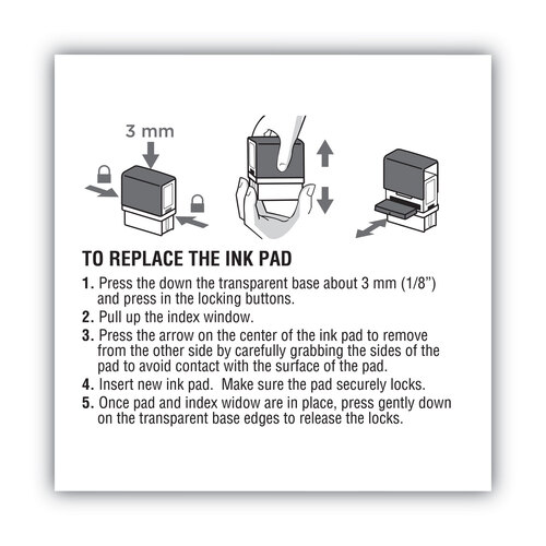 COS065470 - Consolidated Stamp - Replacement Ink Pad for 2000PLUS 1SI30PGL, 1.94&quot; x 0.25&quot;, Red