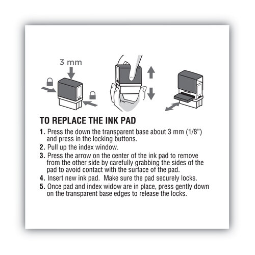 COS065471 - Consolidated Stamp - Replacement Ink Pad for 2000PLUS 1SI40PGL and 1SI40P, 2.38&quot; x 0.25&quot;, Black