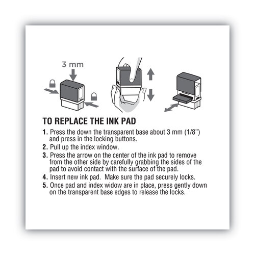 COS065472 - Consolidated Stamp - Replacement Ink Pad for 2000PLUS 1SI40PGL and 1SI40P, 2.38&quot; x 0.25&quot;, Blue