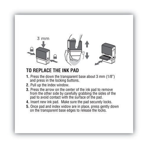 COS065473 - Consolidated Stamp - Replacement Ink Pad for 2000PLUS 1SI40PGL and 1SI40P, 2.38&quot; x 0.25&quot;, Red