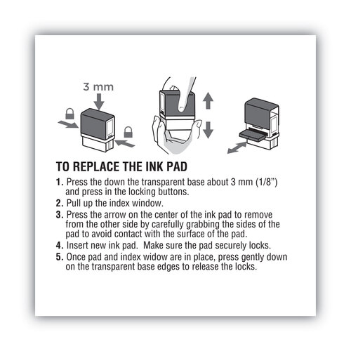 COS065475 - Consolidated Stamp - Replacement Ink Pad for 2000PLUS 1SI60P, 3.13&quot; x 0.25&quot;, Black