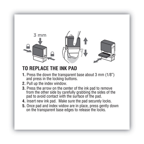 COS065476 - Consolidated Stamp - Replacement Ink Pad for 2000PLUS 1SI60P, 3.13&quot; x 0.25&quot;, Red