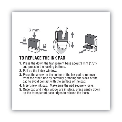 COS065479 - Consolidated Stamp - Replacement Ink Pad for 2000PLUS 1SI50P, 2.81&quot; x 0.25&quot;, Red