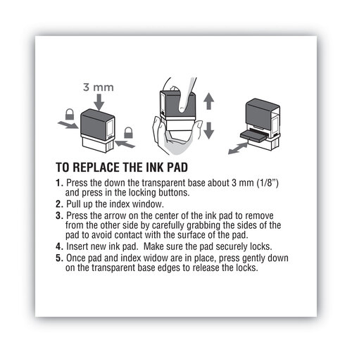 COS065488 - Consolidated Stamp - Replacement Ink Pad for 2000PLUS 1SI15P, 3&quot; x 0.25&quot;, Red
