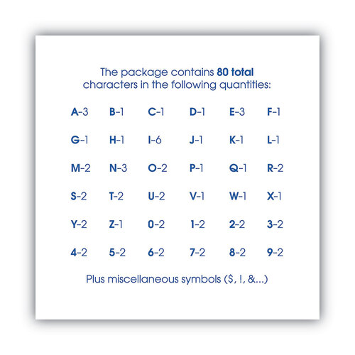 COSCO® Letters, Numbers & Symbols - Consolidated Stamp 98132 EA