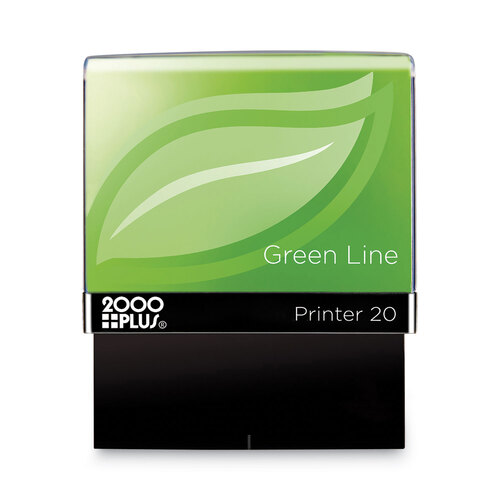 COS098370 - Consolidated Stamp - 2000 PLUS Green Line Message Stamp, Paid, 1 1/2 x 9/16, Red