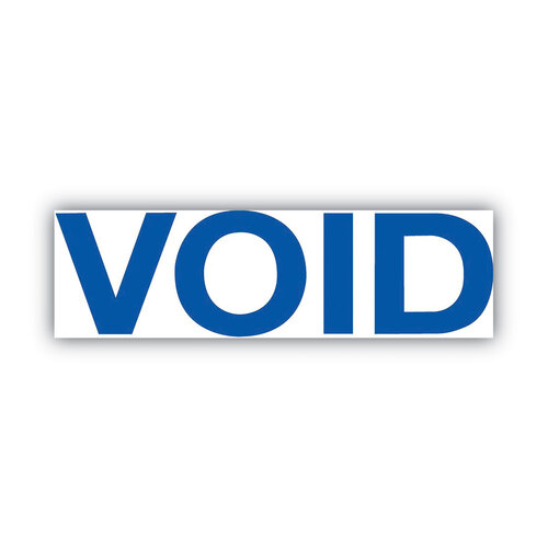 COS098373 - Consolidated Stamp - 2000 PLUS Green Line Message Stamp, Void, 1 1/2 x 9/16, Blue