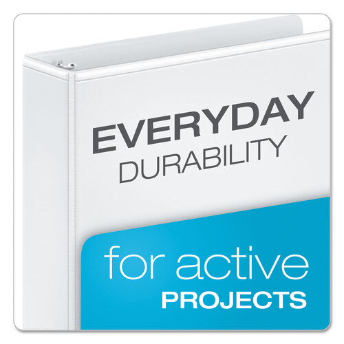 CRD17810 - Cardinal Brands - Performer ClearVue Slant-D Ring Binder, 3 Rings, 4&quot; Capacity, 11 x 8.5, White