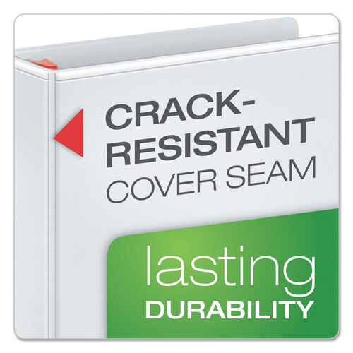CRD26300 - Cardinal Brands - XtraLife ClearVue Non-Stick Locking Slant-D Ring Binder, 3 Rings, 1&quot; Capacity, 11 x 8.5, White