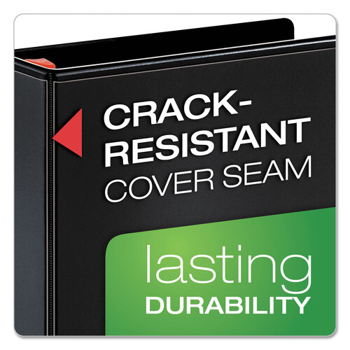 CRD26311 - Cardinal Brands - XtraLife ClearVue Non-Stick Locking Slant-D Ring Binder, 3 Rings, 1.5&quot; Capacity, 11 x 8.5, Black