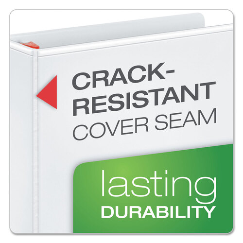 CRD26320 - Cardinal Brands - XtraLife ClearVue Non-Stick Locking Slant-D Ring Binder, 3 Rings, 2&quot; Capacity, 11 x 8.5, White