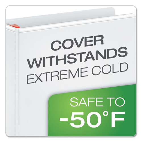CRD26320 - Cardinal Brands - XtraLife ClearVue Non-Stick Locking Slant-D Ring Binder, 3 Rings, 2&quot; Capacity, 11 x 8.5, White