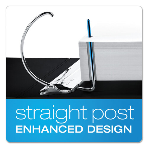 CRD49111 - Cardinal Brands - ExpressLoad ClearVue Locking D-Ring Binder, 3 Rings, 1.5&quot; Capacity, 11 x 8.5, Black