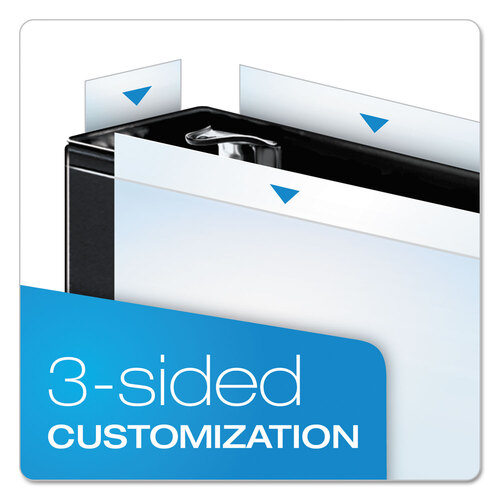 CRD49111 - Cardinal Brands - ExpressLoad ClearVue Locking D-Ring Binder, 3 Rings, 1.5&quot; Capacity, 11 x 8.5, Black