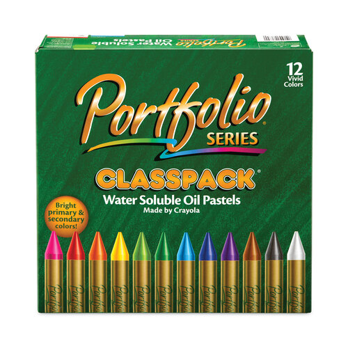 Crayola Portfolio Series Oil Pastels, 12 Assorted Colors, 300