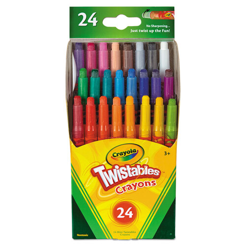 Crayola Twistables Mini Crayons, 24 Colors/Pack (CYO529724)