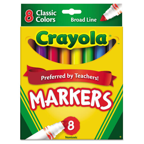 Crayola - Bulk Ultra-Clean Washable Markers, Conical Tip - Yellow