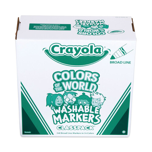 Crayola® Colors of the World Washable Markers Classpack - Crayola 588228 PK  - Betty Mills