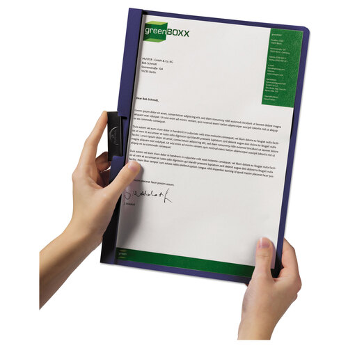 DBL220357 - Durable Office Products - DuraClip Report Cover, Clip Fastener, 8.5 x 11, Clear/Graphite, 25/Box