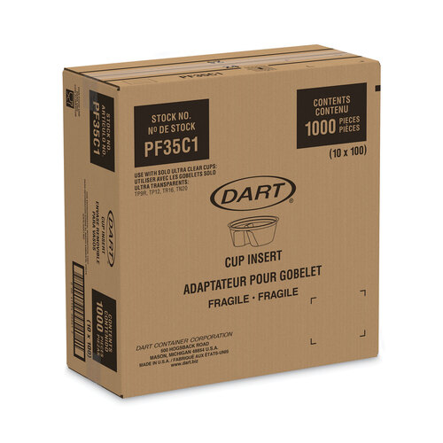 DCCPF35C1 - Dart - Single Compartment Cup Insert, 3.5 oz, Clear, 1,000/Carton