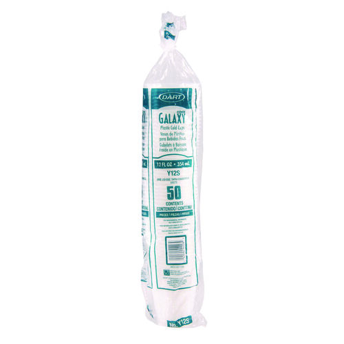 DCCY12SPK - Dart - High-Impact Polystyrene Squat Cold Cups, 12 oz, Translucent, 50/Pack