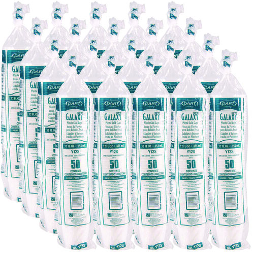 DCCY12SPK - Dart - High-Impact Polystyrene Squat Cold Cups, 12 oz, Translucent, 50/Pack