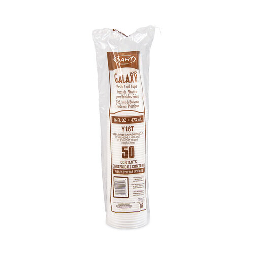 DCCY16TPK - Dart - High-Impact Polystyrene Cold Cups, 16 oz, Translucent, 50/Pack