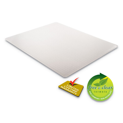DEFCM11242COM - deflecto - EconoMat Occasional Use Chair Mat for Low Pile Carpet, 45 x 53, Rectangular, Clear