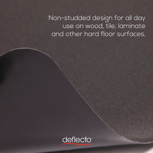 DEFCM21242BLK - deflecto - EconoMat All Day Use Chair Mat for Hard Floors, 45 x 53, Rectangular, Black
