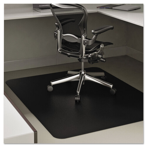 DEFCM21242BLK - deflecto - EconoMat All Day Use Chair Mat for Hard Floors, 45 x 53, Rectangular, Black
