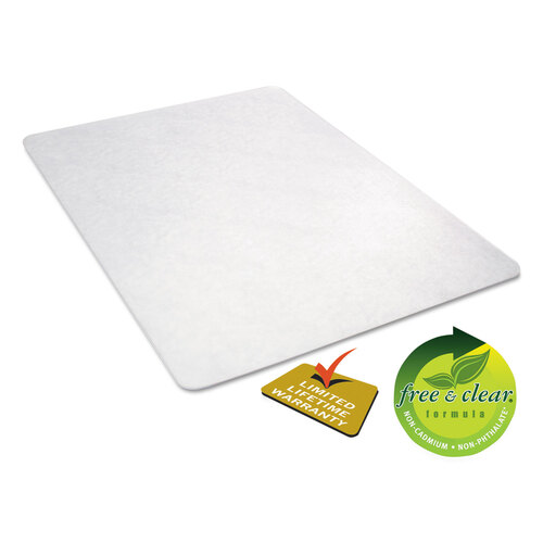 DEFCM21242COM - deflecto - EconoMat All Day Use Chair Mat for Hard Floors, 45 x 53, Clear